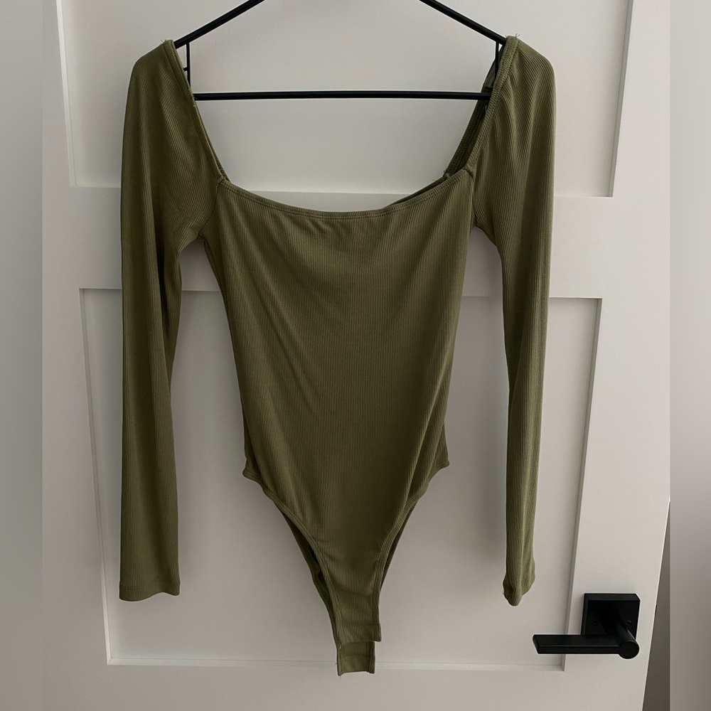 Princess Polly Charlotte Bodysuit Khaki